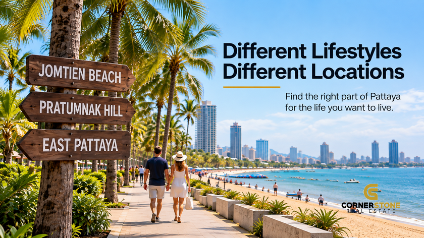 Choosing between Jomtien Beach, Pratumnak Hill and East Pattaya to match the lifestyle of a Pattaya property buyer